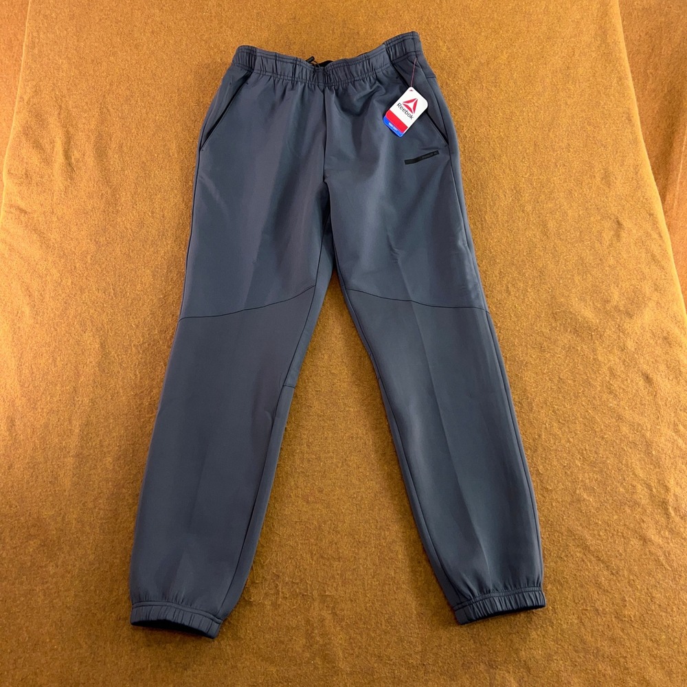 Reebok Mens Medium Ebony Gray RBK-Dry Jogger Athletic Pants NWT